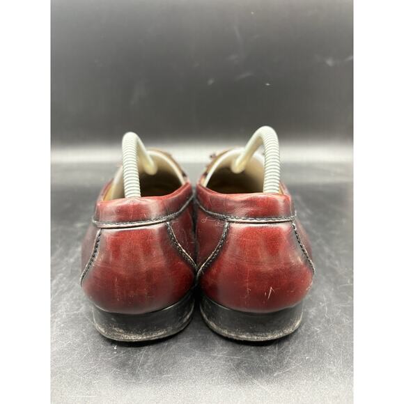 Cole Haan Shoes Mens 10.5 Red Leather Tassel Loafers Dress Moc Toe Vintage main image 6
